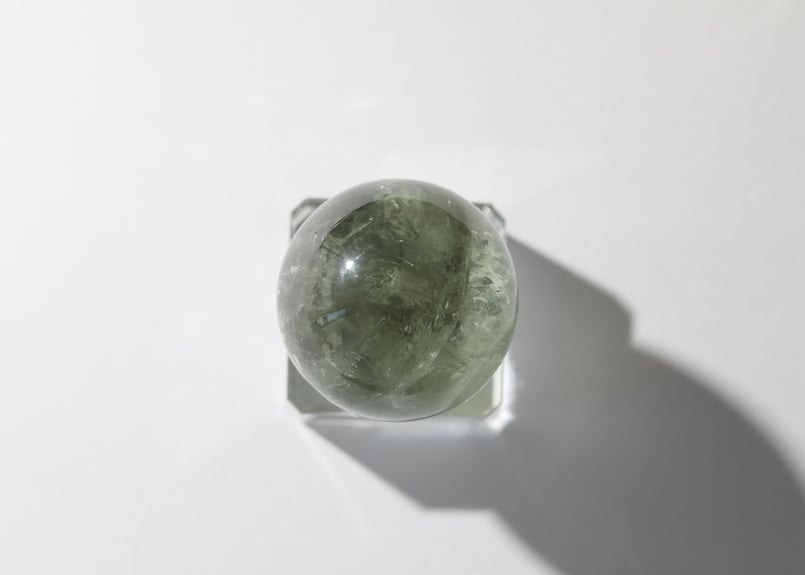 技封入❣️【風水を整える】虹入り グリーンアメジスト スフィア
