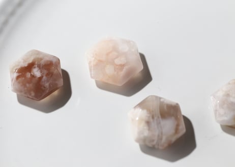 【魔法の時間】チェリーブロッサムアゲート 六芒星（6個セット）