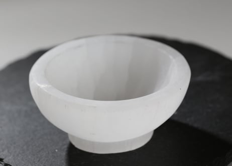 【希望のお茶碗】セレナイトの器（L）足付き
