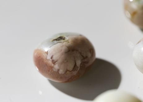 ブルーチェリーブロッサムアゲート タンブル（6個セット)【春を待つ】