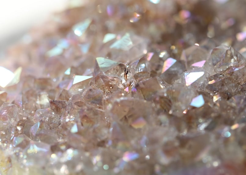 強い光】エンジェルオーラ ホワイトアメジスト クラスター ハート