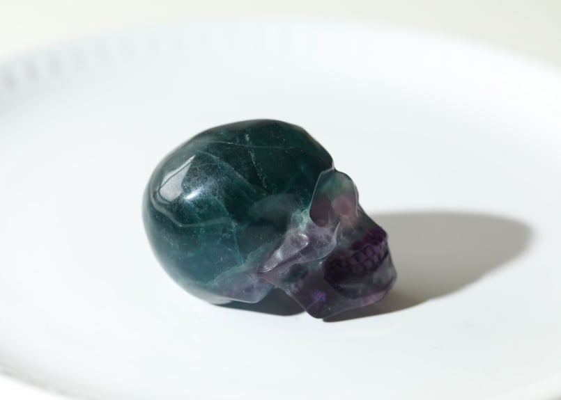 << 再値下げ >> ブルーフローライトスカル 学びの師】レインボーフローライト スカル | Y.S.Y24