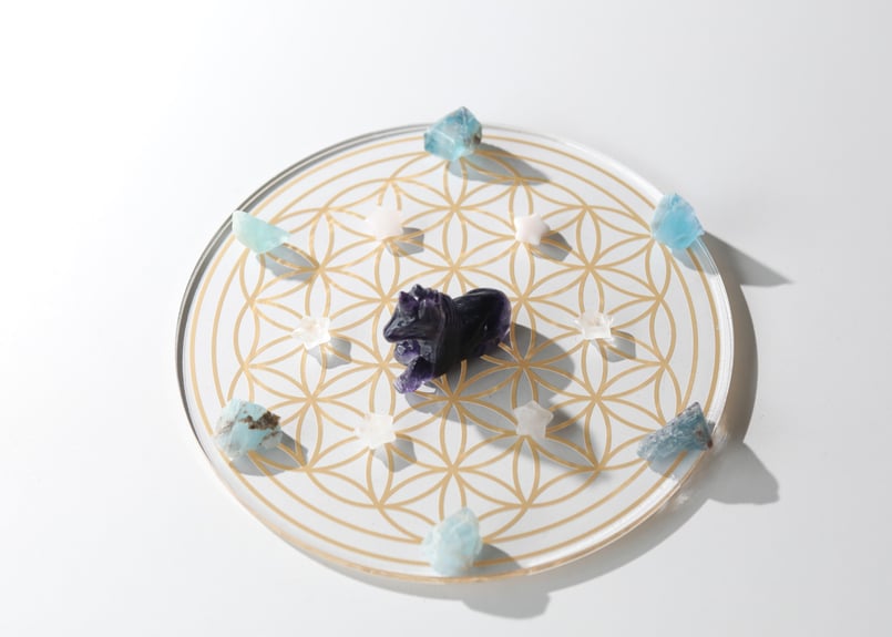 宇宙への祈り】リバーシブル フラワーオブライフ アクリルグリッド