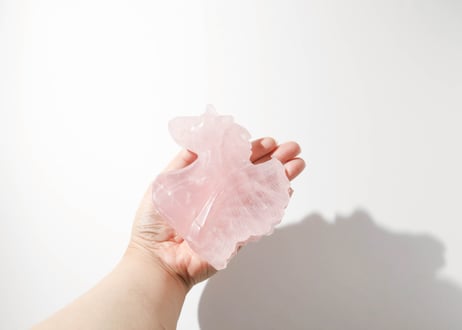 葉月ゆうによる技封入❣️【超越した幸運/良いカルマ/フロー】ローズクォーツの大きなユニサス ※イベントクーポン使用不可