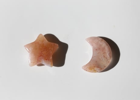 チェリーブロッサムアゲートの月と星 ⑤ 【ぬくもり】