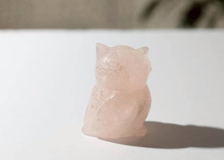 【CRYSTAL PATH クリスタルパス（魔法使いになる）シジル封入 オリジナルカードつき❣️】ローズクォーツ ふくろう ※イベントクーポン使用不可
