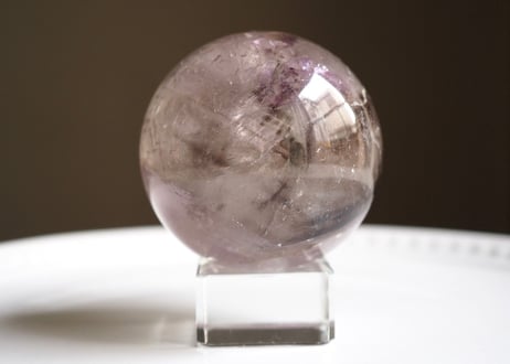 【融合】虹入り トリコロール 水晶 スフィア