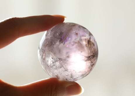 【まばゆい】トリコロール 水晶 スフィア