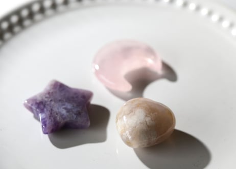 月と星とハートのほのぼのセット グリッド巾着付き