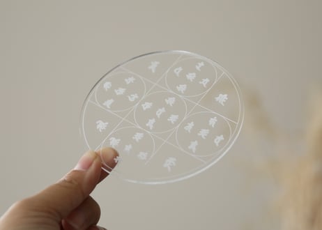 【仏様大集合】梵字 グリッドプレート（10cm）