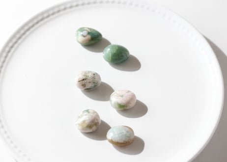 【調和の実】ブルーチェリーブロッサムアゲート タンブル（6個セット）