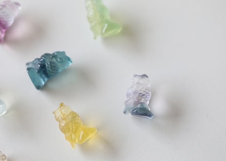 【マインドの毒からの解放シッディ入り】小さなフローライトフクロウ