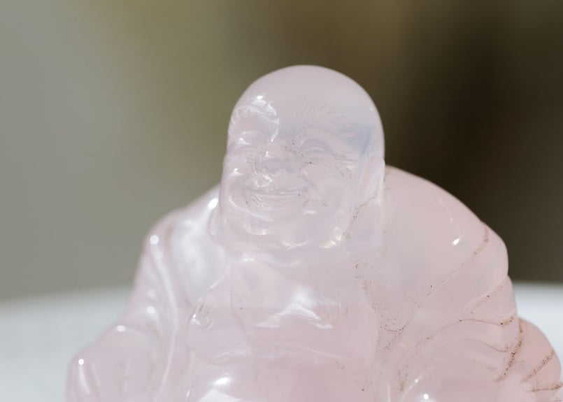笑顔】ハイクオリティ ローズクォーツ 布袋様 | Y.S.Y24
