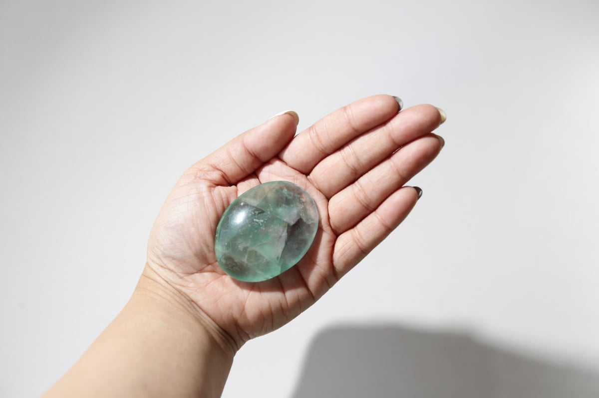 高品質　プラシオライト　グリーンクォーツ　パーム　握り石 高品質 プラシオライト グリーンクォーツ パーム 握り石 楽天市場