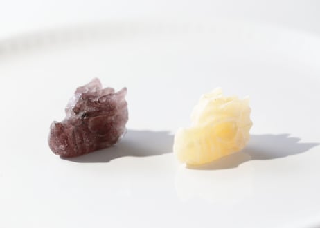 【若草】オレンジ翡翠＆ストロベリークォーツ ミニドラゴンセット