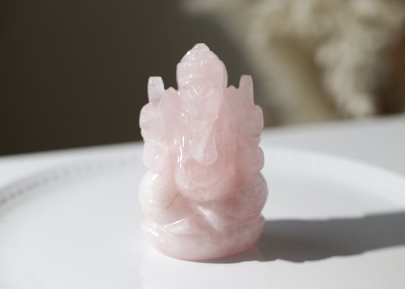 喜びの使者】ローズクォーツ ガネーシャ | Y.S.Y24