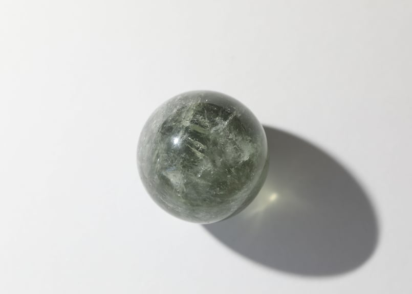 技封入❣️【風水を整える】虹入り グリーンアメジスト スフィア