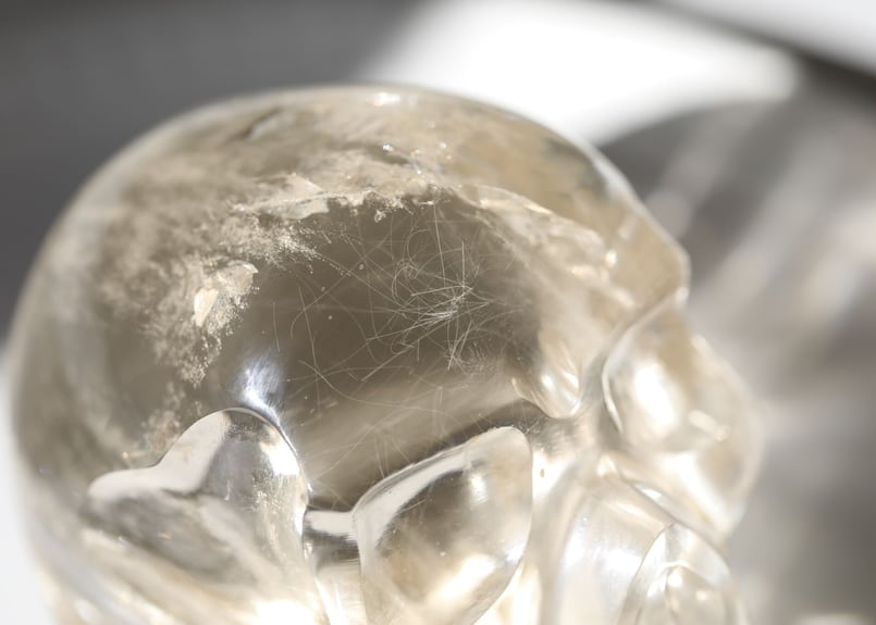 虹入りナチュラルシトリン スカル | Y.S.Y24