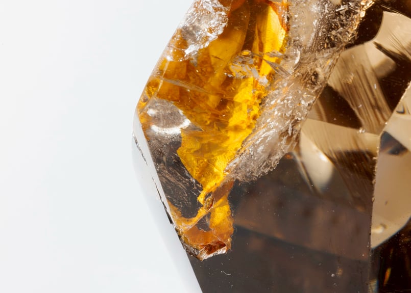 大技封入❣️【空海】虹入り ナチュラルスモーキーシトリン フリー