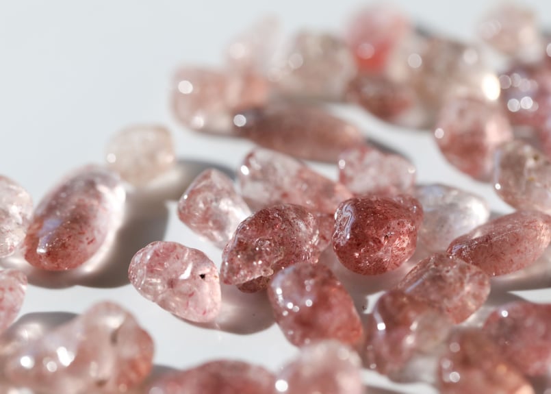 アンチエイジング】タンザニア産 ストロベリークォーツ さざれ（40g