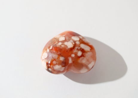 【創造力の幅が広がる】カーネリアン＆チェリーブロッサムアゲート ハート