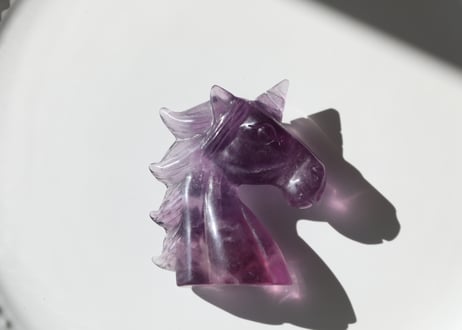 【深い瞑想】パープルフローライト ユニコーン