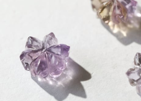 【愛を伝えたい】アメトリンとアメジストの花（3個セット）