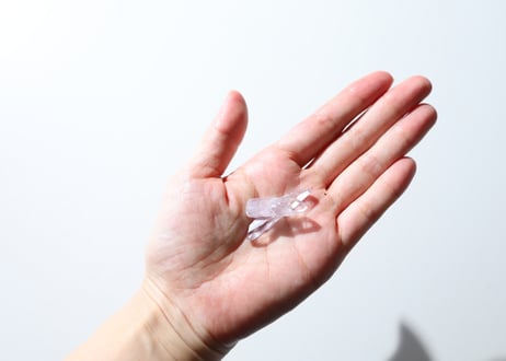 【天使の忘れ物】虹入り ベラクルスアメジスト クロス ダブルターミネーテッド