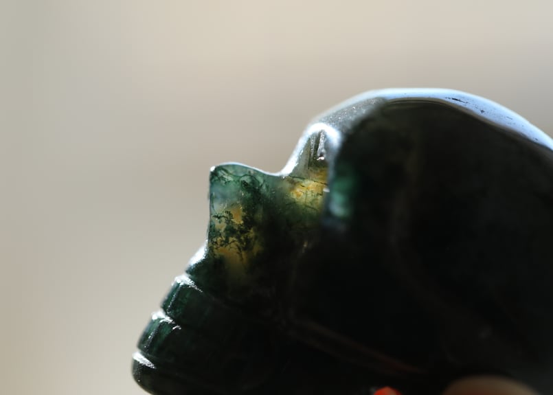 森が呼んでる】モスアゲート スカル | Y.S.Y24