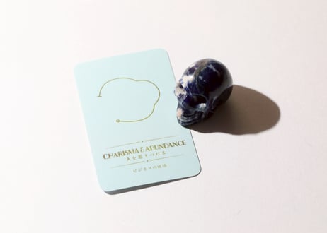 【CHARISMA&ABUNDANCE 人を惹きつける（ビジネスの成功）シジル封入 オリジナルカード付き❣️】ソーダライトの小さなスカル ※イベントクーポン使用不可