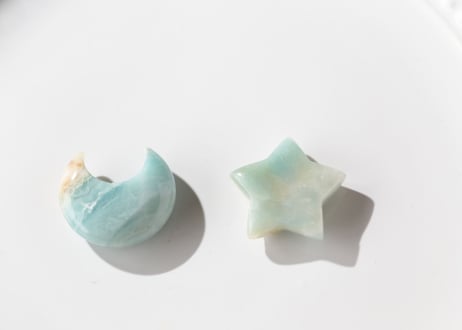 【穏やかな空】アマゾナイト 月と星 A