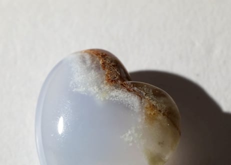 【悟りのシッディ入り】おしゃれなブルーカルセドニー ハート