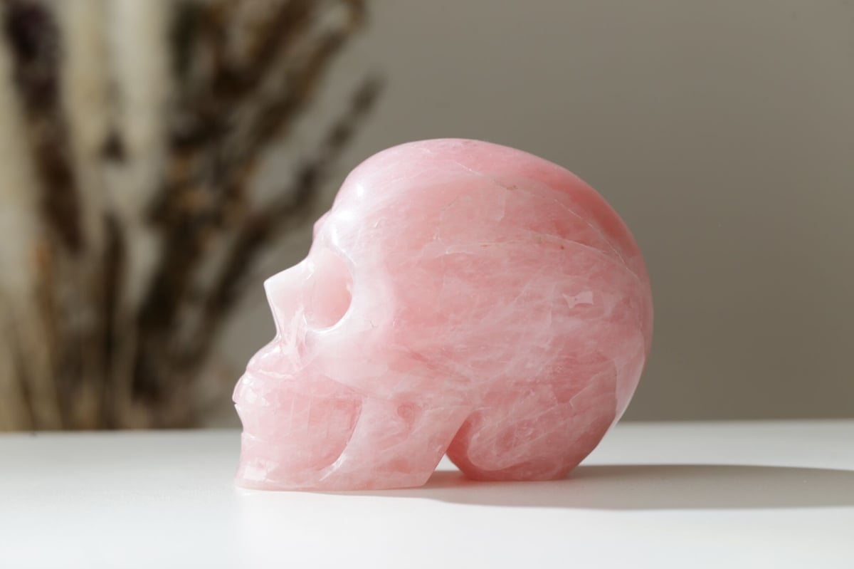 ☆★再値下げ ★☆ ディープローズクォーツ♡スカル fit=scale-down,w=1200