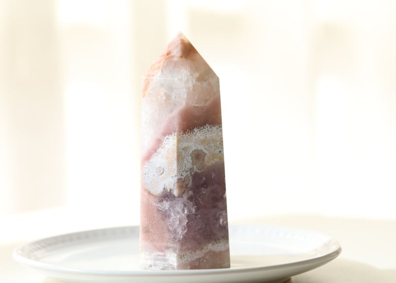 チェリーブロッサムアゲート　スカル　モチーフ チェリーブロッサムアゲート スカル モチーフ チェリーブロッサム