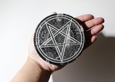 【魔法のことだま】オルソセラスの化石の五芒星プレート