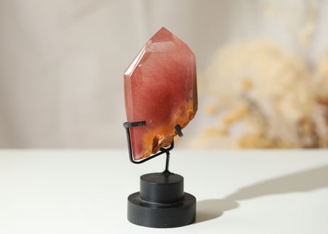 技封入❣️【宇宙意識と接続する】ゴイアス州産 ピンクルチルクォーツ 台座付き【スーパーレア】　※イベントクーポン使用不可
