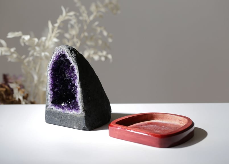 アメジストドーム 台座付き＋化粧箱 アメジストドーム 台座付き＋化粧箱 【公式通販】