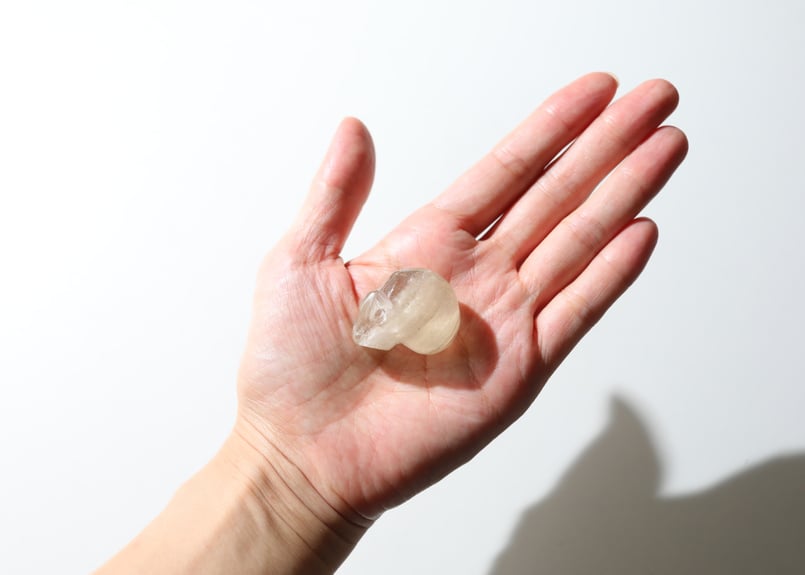 非加熱シトリン　スカル☆ 大地があなたを祝福する】千層ガーデンシトリン スカル | Y.S.Y24