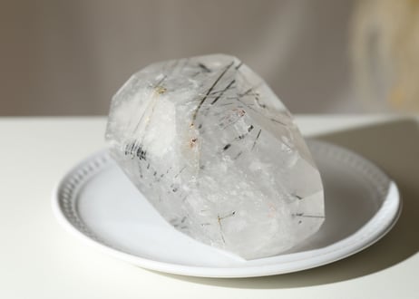 【地球のひかり】虹入り ブラックトルマリンインクォーツ フリーフォーム
