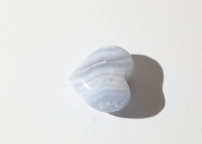 悟りのシッディ入り】ブルーレースアゲート ハート | Y.S.Y24