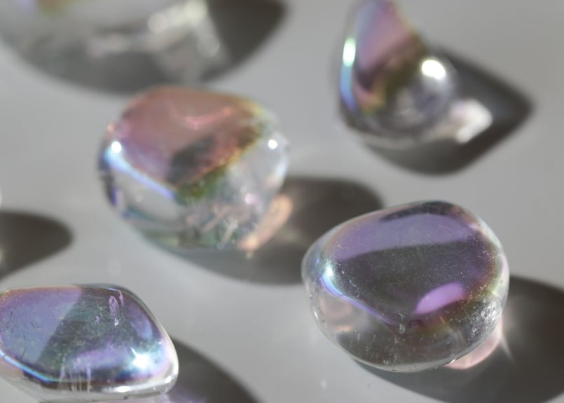 ハイクオリティ】エンジェルオーラクリアクォーツ タンブル（6個セット