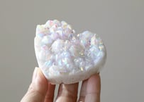 葉月ゆうによる技封入❣️【超越した幸運/良いカルマ/フロー】エンジェルオーラ ホワイトクォーツ クラスター ハート ※イベントクーポン使用不可