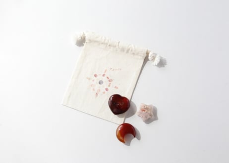 【生きる】カーネリアンとチェリーブロッサムアゲートの創造セットA