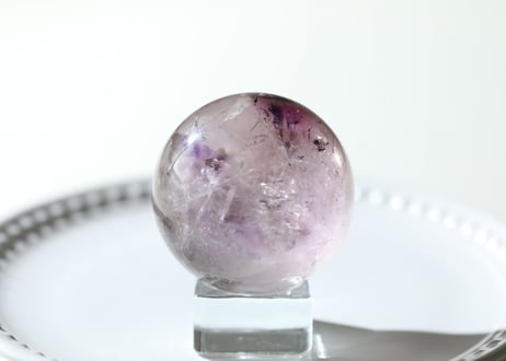【アカシックレコード】虹入りトリコロール 水晶 スフィア