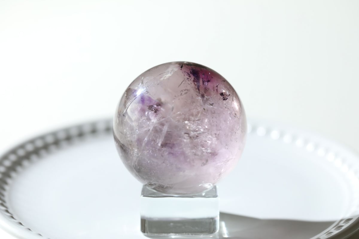 アカシックレコード】虹入りトリコロール 水晶 スフィア | Y.S.Y24