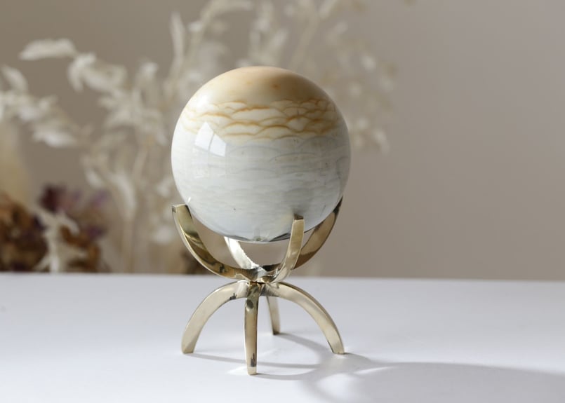 人魚のエナジー】マーメイドジャスパー スフィア 金の台座付き | Y.S.Y24