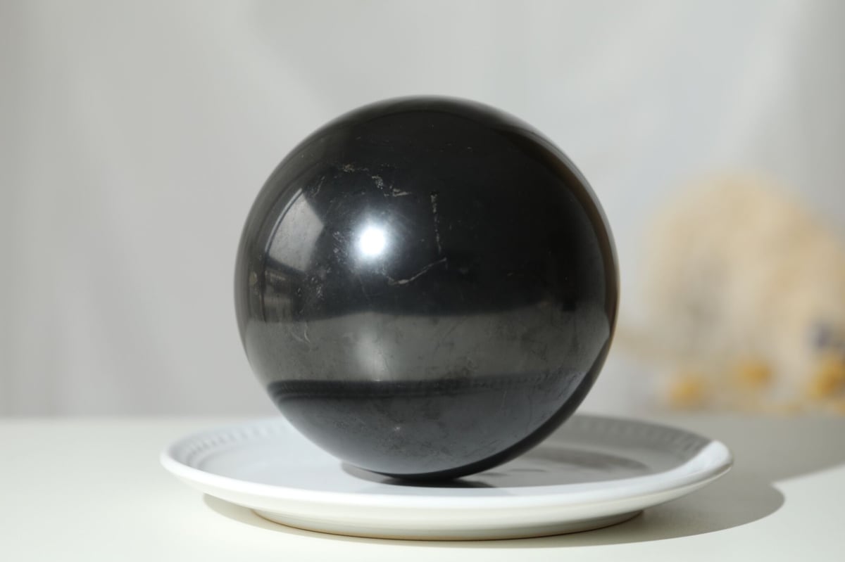 深い瞑想】シュンガイト スフィアXL 座布団付き | Y.S.Y24