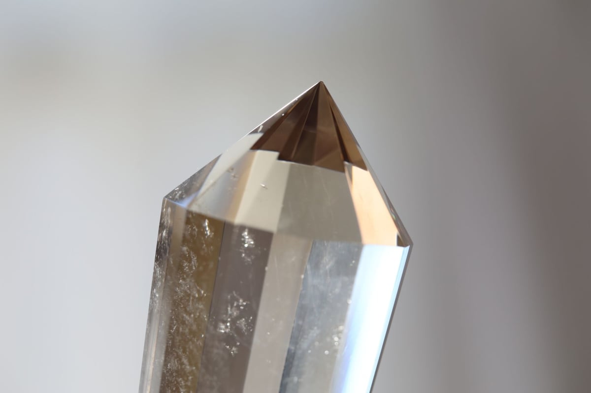 集中力】虹入り スモーキークォーツ ヴォーゲルワンド 12面 集中力】虹入り スモーキークォーツ ヴォーゲルワンド 12面