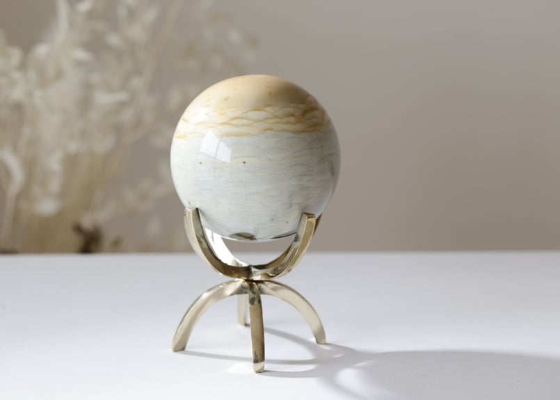 人魚のエナジー】マーメイドジャスパー スフィア 金の台座付き | Y.S.Y24