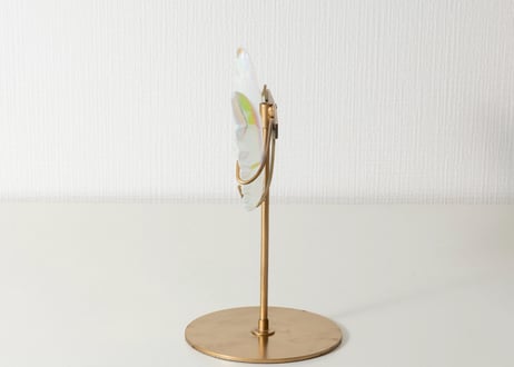 エドワード淺井さんによる技入り❣️【青天井に夢が叶う/青天井に成功に導く】エンジェルオーラ クリアクォーツ 天使の羽 台座付き ※イベントクーポン使用不可